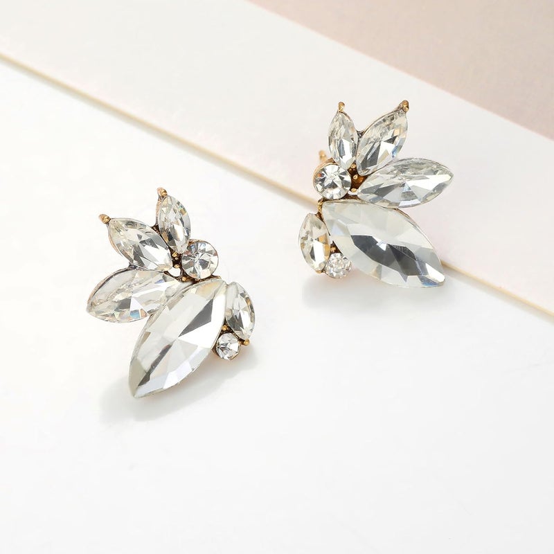 Spiritlele Sparkly Rhinestone Drop Earring Dainty Faux Crystal Earring Studs for Women Wedding Prom Party - Image 5